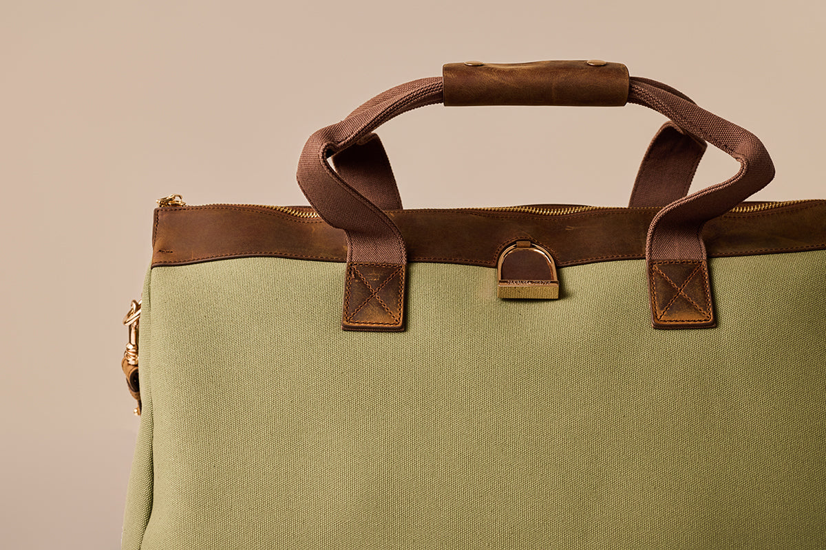 Weekender Bag in Brindle & Sage