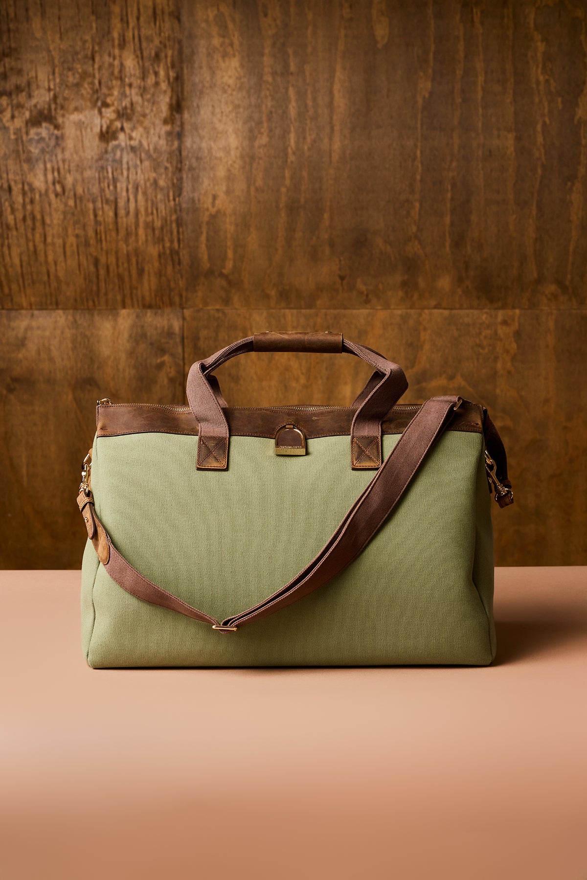 Weekender Bag in Brindle & Sage