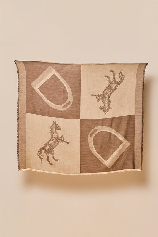 Blanket Scarf in Latte